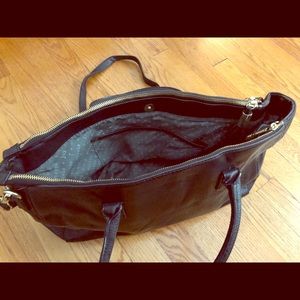 Black leather briefcase/ purse